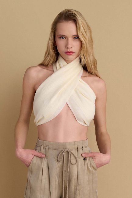 Linen scarf - Off white