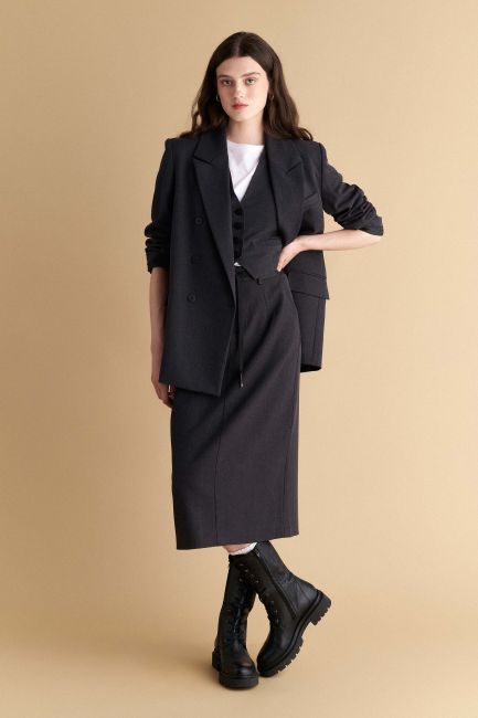 Double-breasted blazer - Grey