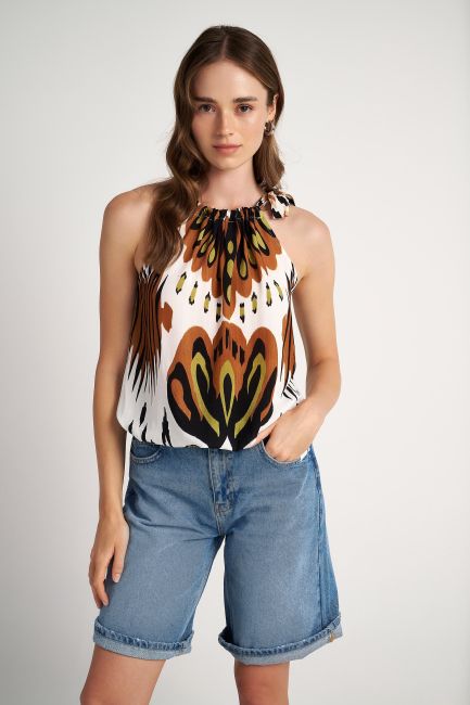 Printed halter top - Multicolor