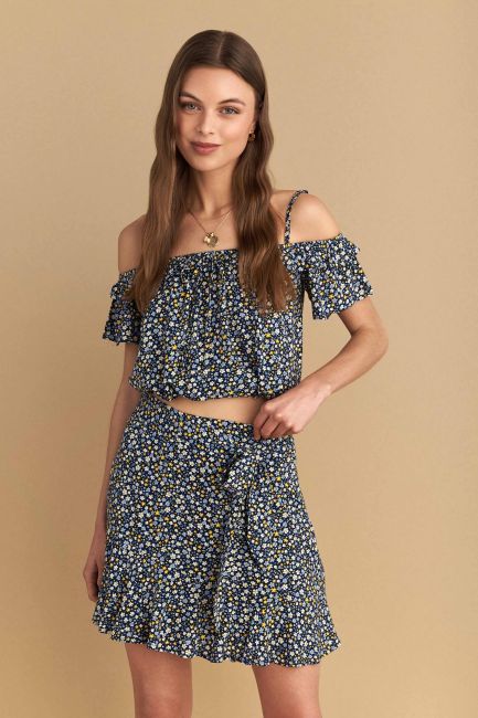 Liberty tie mini skirt - Multicolor