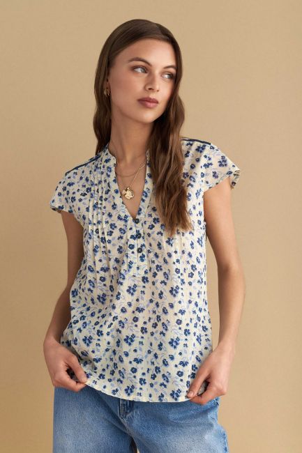Floral top with details - Multicolor