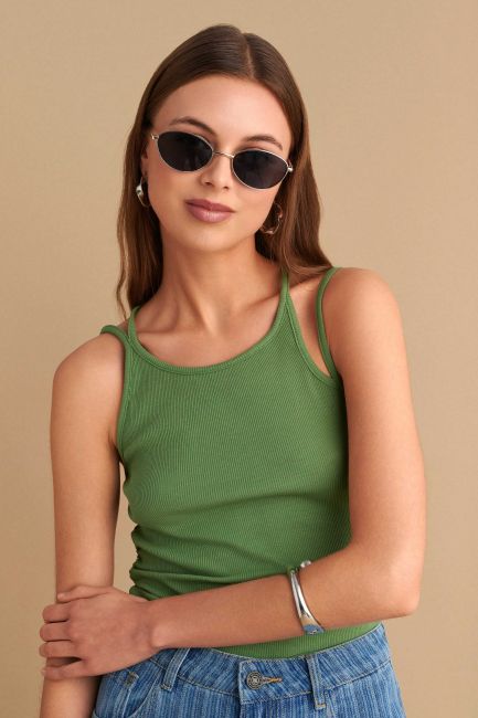 Multiple-strap blouse - Light khaki