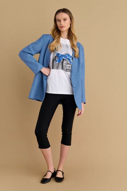 Oversized printed T-shirt - White