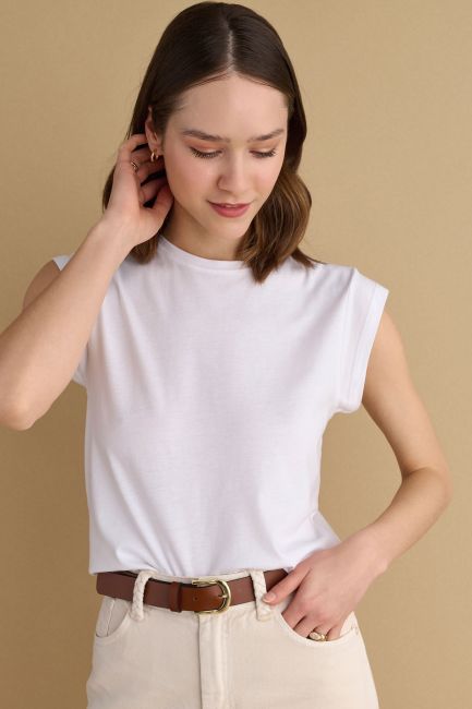 Solid color t-shirt - White