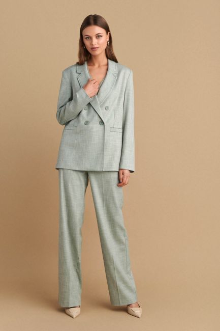 Double-breasted blazer - Light khaki