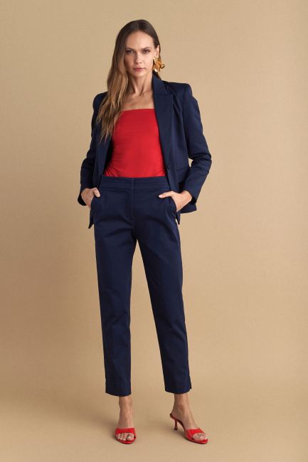 Monochrome office trousers - Blue