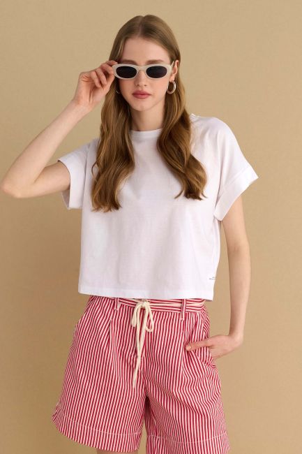 Solid color T-shirt - White