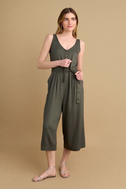 Buttoned jumpsuit - Khaki