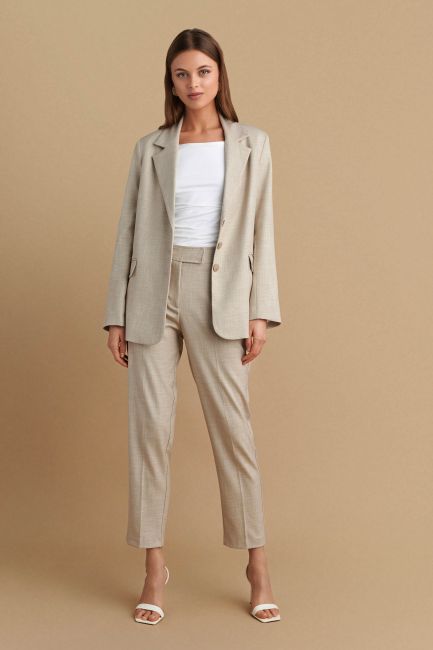 Παντελόνι κοστουμιού tapered fit - Beige