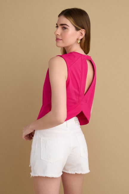 Open back top - Fuchsia