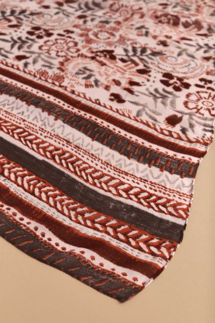 Mix-pattern scarf - Multicolor