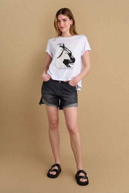 T-shirt with a print - White