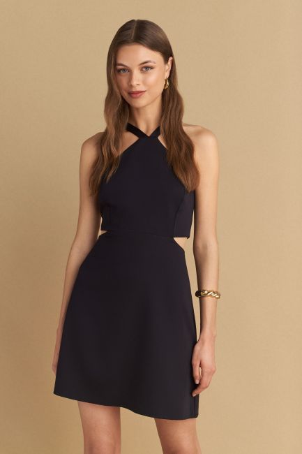 Cut-out strappy mini dress - Black