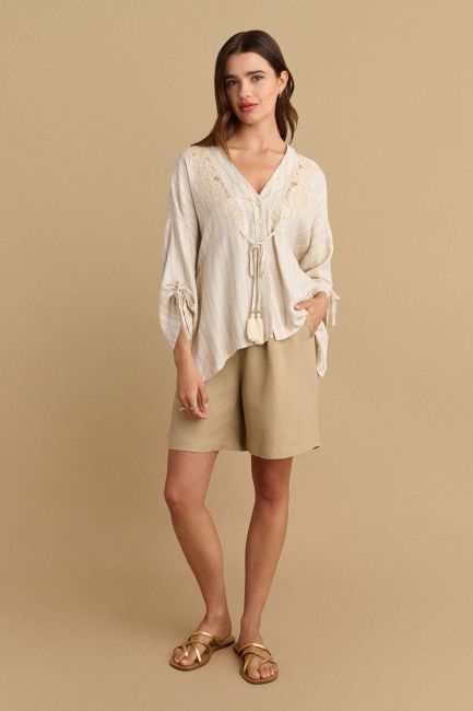 Embroidered tunic - Vanilla