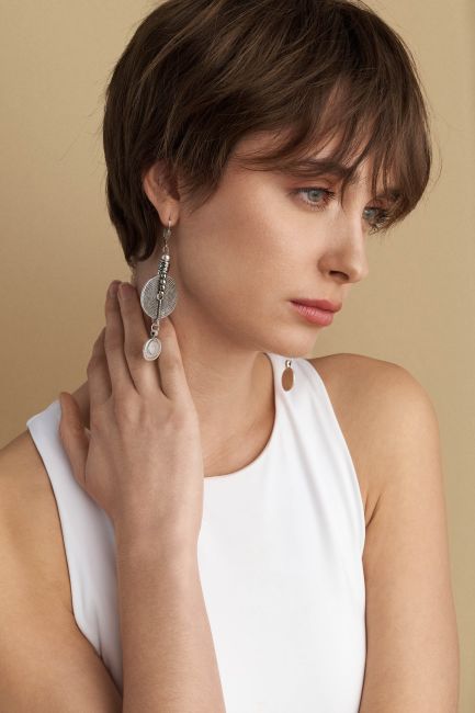 Bohemian metal earrings - Silver
