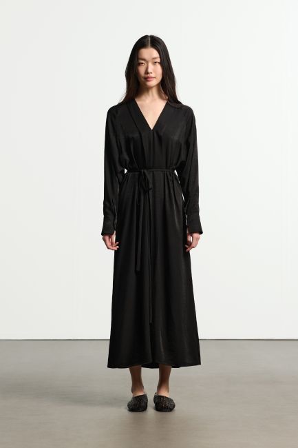 Midi kimono dress - Black