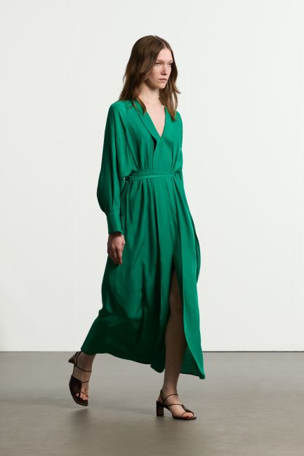 Midi kimono dress - Green