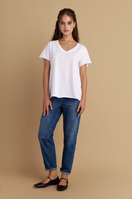 Monochrome basic blouse - White