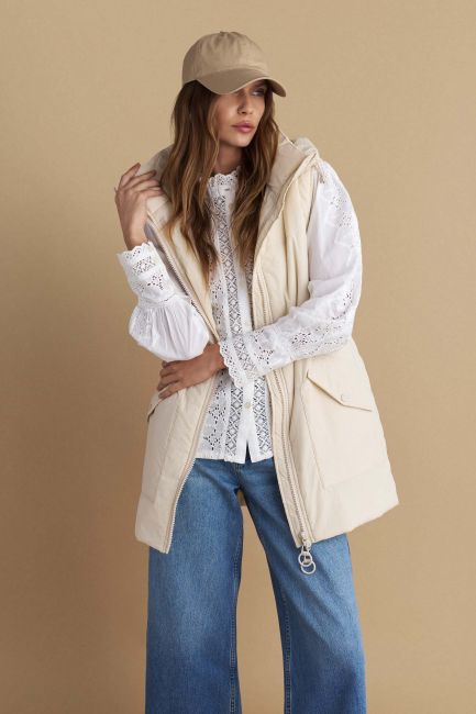 Quilted vest - Vanilla
